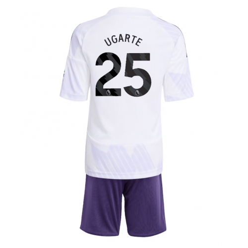 Manchester United Manuel Ugarte #25 Maglia Gara Trasferta Repliche 2025-26 Bambino Maniche Corte Manchester United Manuel Ugarte #25 Maglia Gara Trasferta Repliche 2025-26 Bambino Maniche Corte